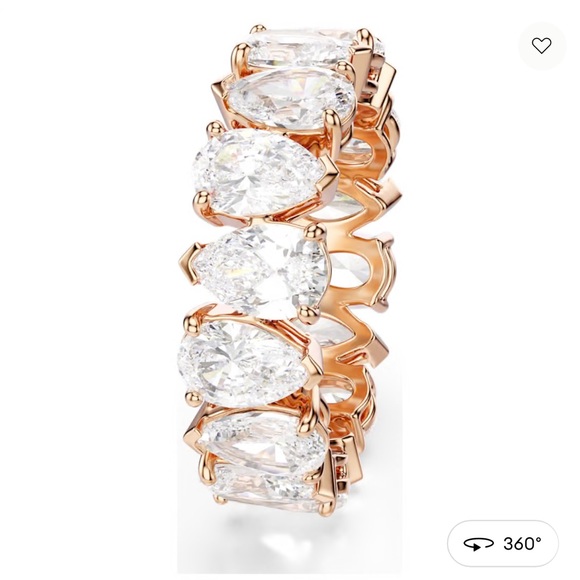 NWT Swarovski Vittore Rose Gold Eternity Band Ring - Picture 6 of 10